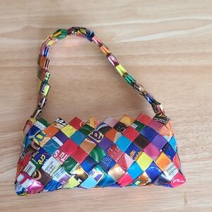 Multicolor Eco-Friendly Woven Clutch